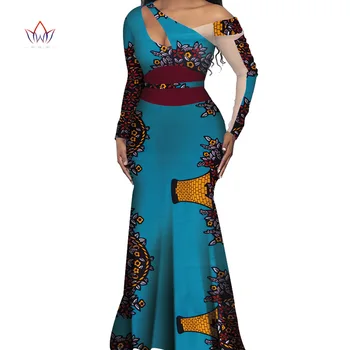 Vestidos Afriky Šaty pre Ženy Dashiki Elegantné Party Šaty Plus Veľkosť Srapless Tradičné Africké Oblečenie WY4526