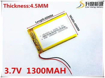 3,7 V 1300mAh 454060 Lithium Polymer Li-Po li ion Nabíjateľnú Batériu buniek Pre Mp3 MP4 MP5 GPS mobilné bluetooth