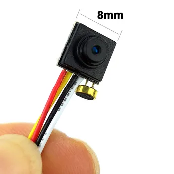 Audio 800TVL mini kamera 8 mm x 8 mm malej veľkosti analógová videokamera micro mini cvbs cctv kamery FPV Kamera pre quadcopter