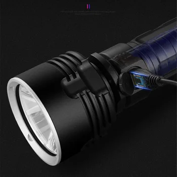 LED Výkonné Svietidlo Nabíjateľné Super Svetlé Long-range High-výkon Vonkajšie Domov Svetlomet J8 #3