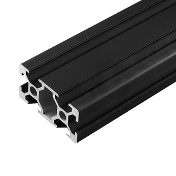 1PC BLACK 2040 Európskej Normy Eloxované Hliníkové extrudované profily 100-800mm Dĺžka Lineárne Železničnej pre CNC 3D Tlačiarne