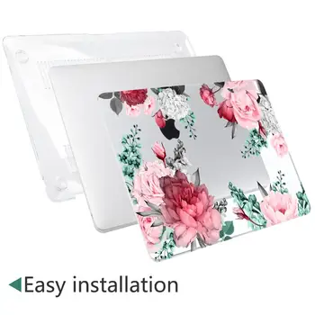 Kvetinový Tlač Pevný Prenosný obal Pre Macbook Pro Retina 11 12 15 Air Pro 13 2020 A2251A2289 A1932 A2179 Dotyk Crystal bar Krytie
