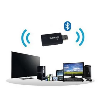 TX Bluetooth transmitte BOLS3.5mm Prenosné Bezdrôtové Bluetooth Stereo Audio Vysielač pre TV, iPod, MP3/MP4,USB Napájanie