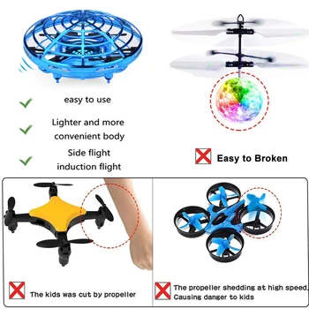UFO Drone hračky Indukčné Lietadla Drone Vianočný Darček k Narodeninám Vrtuľník Hračky pre Chlapcov Dievča, darček pre Nový Rok Dropshipping