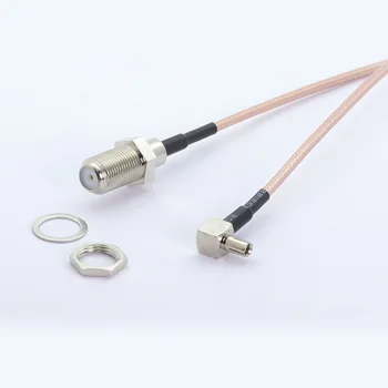 10pcs/F veľa Žien Jack TS9 Muž Pravý Uhol Pigtail Konektor Kábel Predlžovací Kábel RG316 15 CM/50 CM/100 CM
