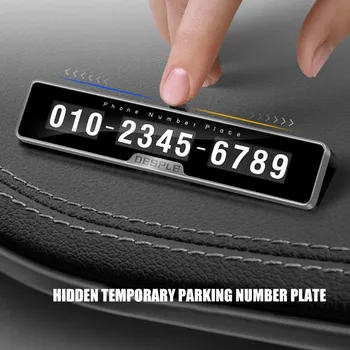 Auto Svetelné, Magnetické Puzzle Dočasné Telefónne Číslo Parkovacie Karty Telefónne Číslo Parkovanie Doska Stop Prihlásiť