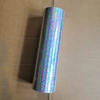 Horúce lisovanie fólií holografické fólie silver Crystal bod, vzor hot stlačte na papier alebo plast prenos tepla film 21 cm x 120m