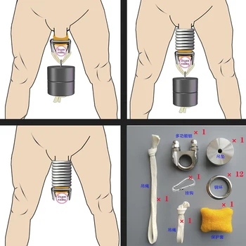 Penis čerpadlo Penis Extender 12 Krúžky Rozšírenie Systému zväčšovacieho prístroja Muž Srd Enhancer Hračka