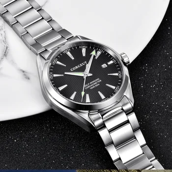 Corgeut 41mm mužov hodiny miyota 8215 Automatický kalendár dátum Mechanické Zafírové Sklo mužov náramkové hodinky luxusné top značky