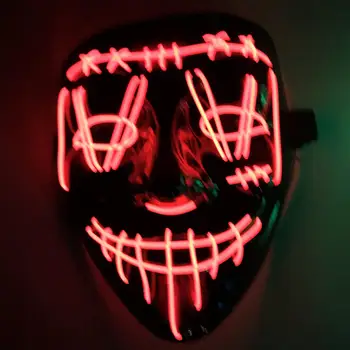 Halloween Veľkonočné Diabol Maska LED Maske rozsvieti Strany Masky Neon Maska Cosplay Mascara Horor Mascarillas Svietiť V Tme Masque