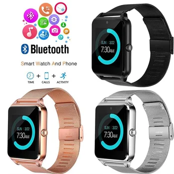 Smart Hodinky Z60 Muži Ženy Bluetooth Ocele Kapela Zápästie Smartwatch Podporu SIM/TF Karty Hodinky Pre Apple Telefón Android Muž Reloj