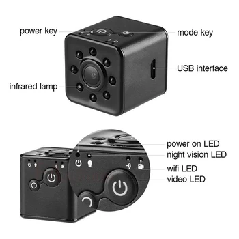 FANGTUOSI SQ13 WIFI malé mini Kamera cam HD 1080P video Senzor Nočné Videnie Micro Videokamera DVR Pohybu Záznamník Videokamera SQ 13