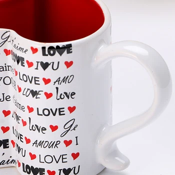 Osobnosti trend Keramické pár pohár tvorivé srdce milovníka vody pohár darček zabalený známky pohár