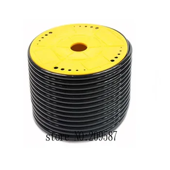Trubice PU Pneumatické Hadice 4 mm x 6 mm pre pneumatika 25meter Čierna farba
