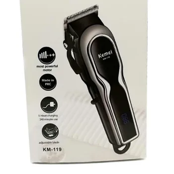 Kemei KM-119 ocele cutter head hair clipper nabíjanie priamo plug-dual-používať elektrické hair clipper hair clipper zastrihávač brady