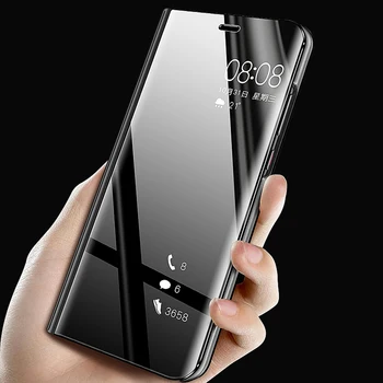 Oppo A53 2020 Prípade Luxusné Flip Stojan Zrkadla Prípade OppoA53 Zadný Kryt Ochranné Kožené puzdro pre Oppo A53 2020 Telefón Tašky