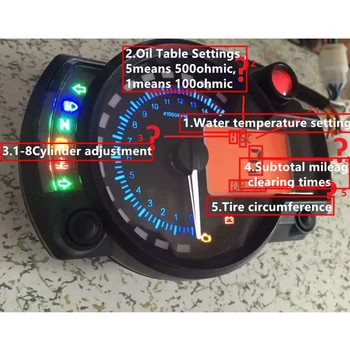 Nastaviteľný LCD Digitálny Univerzálny Tachometra 2 Farby Podsvietenia Motocykel Rýchlomer počítadlo kilometrov MAX 299KM/H
