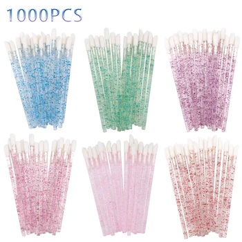 500/1000Pcs Jednorazové Pery Brush make-up Štetce Crystal Riasy Micro Kefa Rúž Mascara Lesk Wands Aplikátory Čistiaci Nástroj