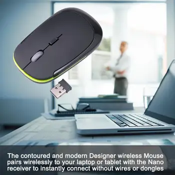 Wireless 2.4 G Bluetooth Myš, USB Prijímač Ultra Tenké Slim Mini Optická pre Počítač, Notebook Office Herný Prenosný Travel Mouse