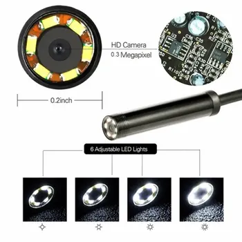 7.0 mm Endoskopu Kamera 640*480P HD USB Endoskop s 6 LED 1~10m Kábel Nepremokavé Inšpekcie Borescope pre Android PC typ-c