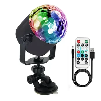 Strana Svetlá Aktivované Zvukom s Diaľkovým Halloween Disco Ball Rotujúce Svetlo LED Fáze svetlá --M25