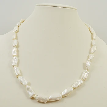 Terisa Ideálny Skutočnou Perlou Šperky,40 cm Strand Biela Biwa Stick Sladkovodné Perly, Korálky,HOBBY Ručné Darček Pre Dievča Ženy