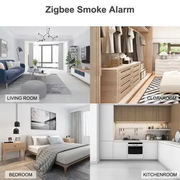 Tuya ZigBee Smart Senzor Dymu Detektor, Bezpečnostný Alarm pre Smart Home Security Systém, Pracuje s Inteligentného Života App, Hub Potrebné