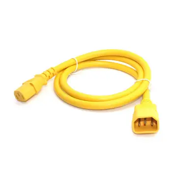 IEC320 C14 Do C13 PDU UPS Predlžovací Kábel 15A 250V Mužov a Žien 14AWG 1m/1.8 m Žltá
