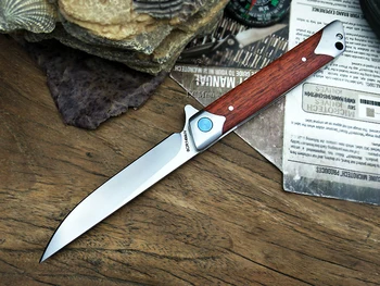 LCM 66 Vysoká kvalita Skladací nôž Rýchle otvorenie noža Pero, nôž, lovecký nôž rosewood rukoväť s Prenosné ovocie nôž Nástroje