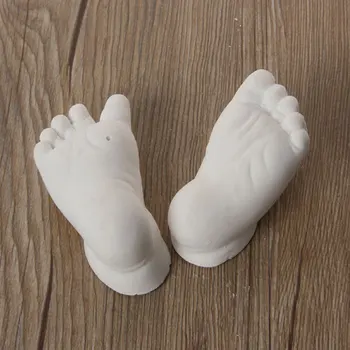 Móda 3D Strane Blato Sadrovca, Prášok Biela Láska Zdobiť Klonovanie Prášok Model Krásne Ruky Nohy Deň matiek Dieťa Plesne