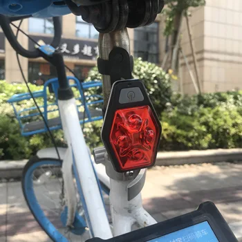 Mingray LED Bicyklov svetla AAA 4 Červená žiara bicykel zadné svetlo vonkajšie vrecko klip výstražné svetlo nepremokavé cestnej núdzové svietidlo
