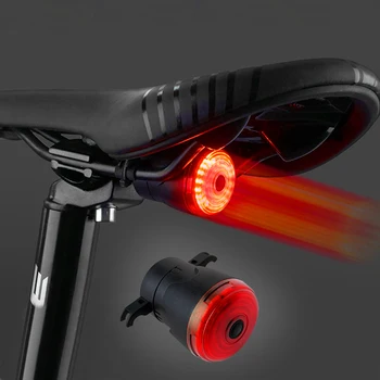 NEWBOLER Smart LED Požičovňa Svetlo Zadné zadný Mtb, Road Brzdové Svetlo Signál USB Spoplatnené Červená Cyklistické Lampa Flash zadné svetlo Na Bicykel