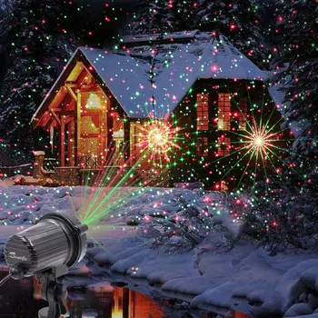Vonkajšie Vianočné výzdoba Star Svetlá Nový Rok Laserový Projektor Sprchy Dovolenku osvetlenie Statické Flash