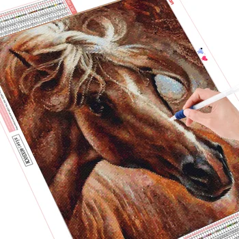 HUACAN Nový Príchod Diamond Maľovanie Kôň 5D Diamond Výšivka Animal Predaj Mozaiky Domáce Dekorácie Darček