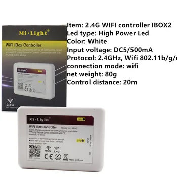 Mi Svetlo, Full Farebné LED Controller RF 2.4 G / Wifi Diaľkové Ovládanie DC12-24V pre 5050 2835 RGBCCT RGB+CW+WW LED Pásy.