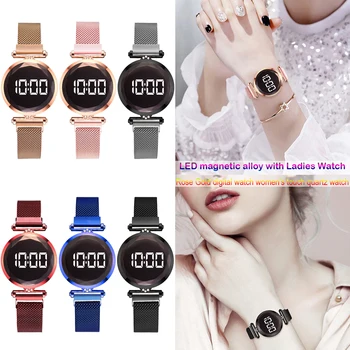 Ženy Oka Popruh Šport Quartz Hodinky LED Digitálne Bežné Kolo Dial Zliatiny Náramkové hodinky kórejský Zliatiny Jelly WatchGifts pre Ženy