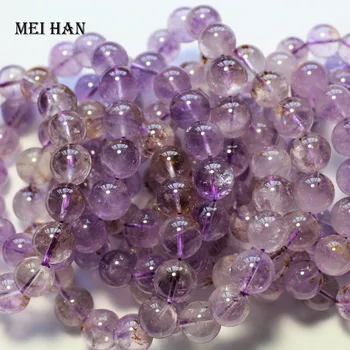 Meihan Prírodné 13-14 mm triedy A Cacoxenite P79 quartz hladké, okrúhle korálky náramok pre šperky robiť dizajn