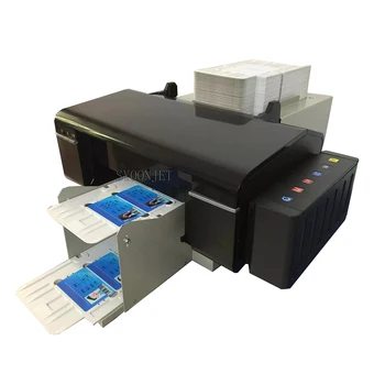Automatické PVC id karty atramentová tlačiareň s 52 podnosy pre Epson tlačiareň L800 na id karty, CD-DVD, tlač, stroj