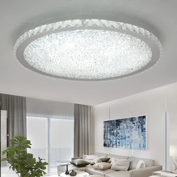 Crystal Moderné LED Stropné Svietidlá Pre Obývacia Izba, Spálňa Domov Svietidlá Diaľkové Stmievanie Nehrdzavejúcej Ocele Stropné Lampy
