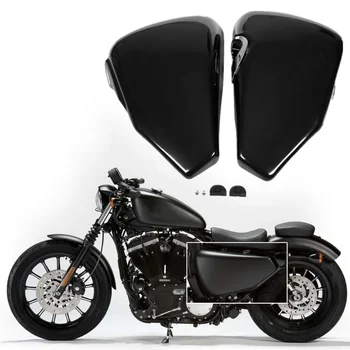 Motocyklové Batérie Strane Krytu Pre Harley Sportster XL883 XL1200 XL 1200 883 Štyridsať Osem Sedemdesiatich Dvoch 2004-2013 Motorke Čierna