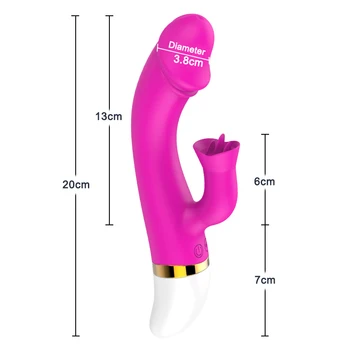 G Mieste real dildo králik vibrátory pre ženy, Duálne vibrácie silikónové ženskej pošvy jazyk klitorisu masér sexuálne hračky pre ženy
