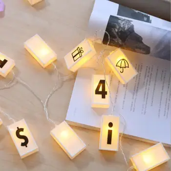 Nové LED abecedy light box lampa string Vianoce, narodeniny dievča srdce izba dekorácie, doplnky