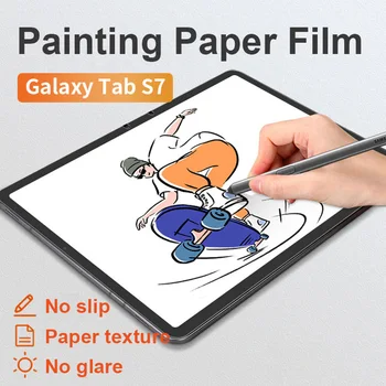 Tablet Screen Protector Samsung Tab S7 Plus, Ako je Papier Textúry Ochranné Matný PET Odolať Film Wrting Kresba, Náčrt,