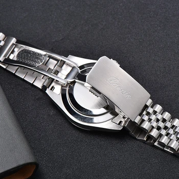 40 mm PARNIS Sapphire Crystal 21 šperky Automatické strojové zariadenia, pohybu svetelný pánske hodinky káva farba rámu G118-20