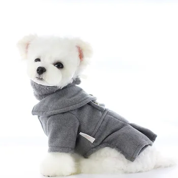 Teplé Zimné Psie Oblečenie pre Mačky Bišonika Psa Bunda obojstranné Vlnené Kabát Odnímateľný Krku Umelú Kožušinu XS S M L XL