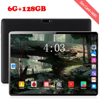 4G tablet PC 10 palcový 3G\4G LTE Octa-Core 128 GB ROM telefónny hovor tablety Android 8.0 tablet 1920*1200 WiFi, GPS, Bluetooth pad