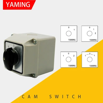 YMW26-20/1M Cam Switch S Ochranným Box Multi Pozície DIY Rotačné Eura 4 Svoriek, Skrutky, Strieborné Kontakt LW26