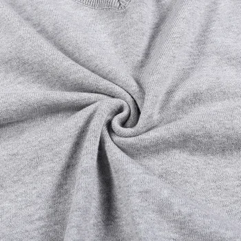 Bavlny V krku sveter pánske 2018 zimné Vyšívané Slim fit Dlhý rukáv Pevné farebný sveter slim klesnutie tričko 867