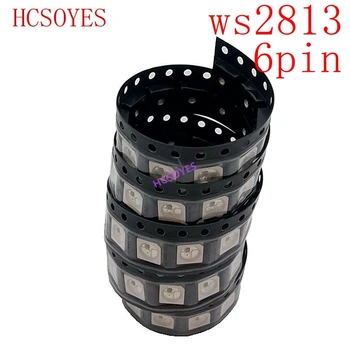 1000pcs 5V WS2813 (6pins) Dual-signál 5050 SMD Čierna/Biela verzia WS2813 Individuálne Adresovateľné Digital RGB LED Čip
