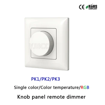 PK1/PK2/PK3 2.4 G Stenu Gombík panel led stmievač, diaľkové ovládanie pre jednu farbu/farby/teploty RGB led pásy svetla